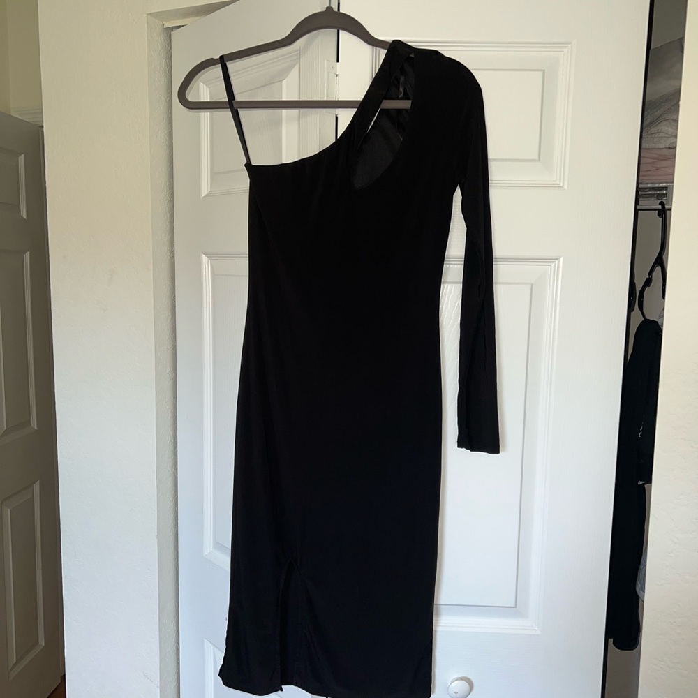 21 saints one-shoulder midi dress